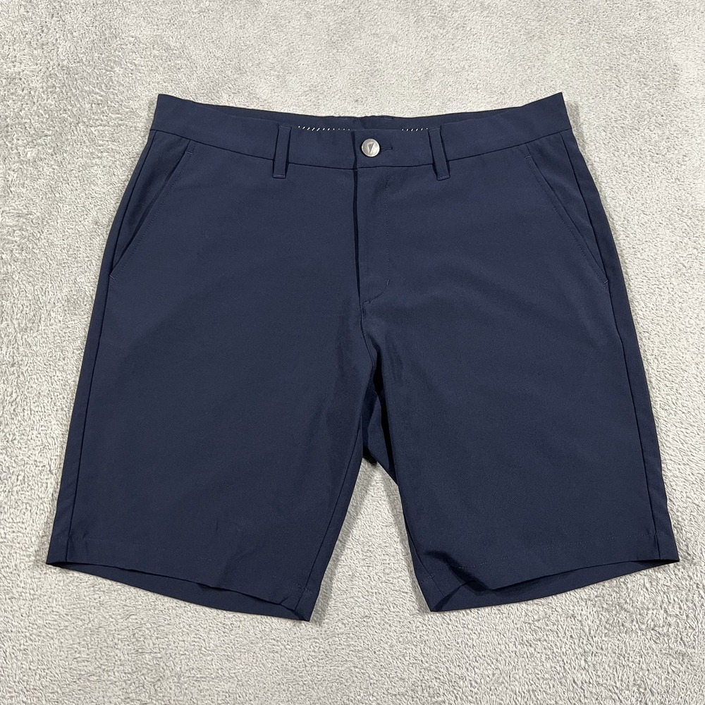 Primo Golf Shorts Mens 34 Blue 9" Inseam Performance Golfing